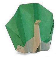 开屏的小孔雀 纸孔雀的折纸方法