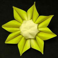 太阳花的手工折纸 折纸太阳花的图解教程
