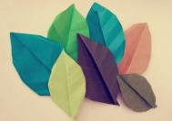 折纸叶子手工折纸教程 折纸树叶图解