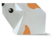 可爱的仓鼠折纸方法图解 动物折纸教程
