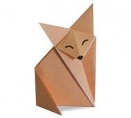 可爱的小狐狸手工折纸 动物折纸教程