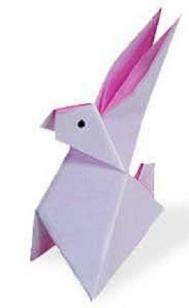 可以站立起来的长耳朵兔子折纸图解