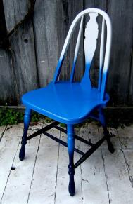 旧椅子变身时尚的颜色渐变椅子 旧家具改造