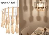 调羹和叉子的创意diy 创意十足的餐厅吊灯
