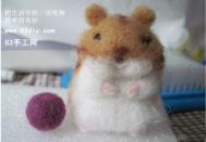 羊毛毡制作可爱的小老鼠 羊毛毡玩偶diy教程