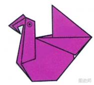火鸡用纸怎么折 感恩节火鸡折纸图解教程