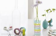 玻璃瓶废物利用 简单手工制作漂亮花瓶