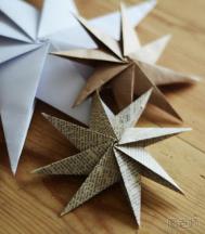手工折纸制作八角星的方法