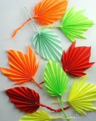 手工折纸制作树叶的方法