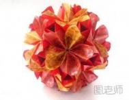 手工折纸花球作品欣赏