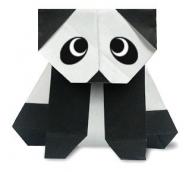 坐姿熊猫的折纸方法 坐姿熊猫怎么折