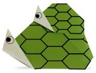 亲子乌龟的折纸方法 简单动物折纸教程