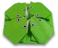 亲子青蛙的折纸方法 简单动物折纸教程