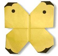 花纹蝴蝶的折法 怎样用纸折蝴蝶