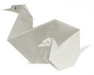 亲子天鹅的折纸方法 简单的动物折纸教程