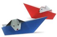 船上的小狗 简单的动物折纸教程