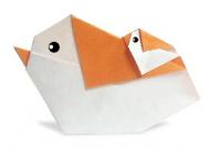背小鸡的折纸方法 简单的动物折纸教程