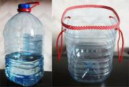 利用矿泉水瓶自己DIY改造成储物篮
