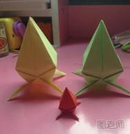 折纸教程图解 桃子简易折法