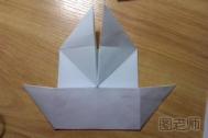 幼儿折纸船教程 简易小帆船折法