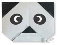 动物折纸教程 手工折纸熊猫脸