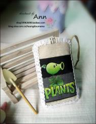 植物大战僵尸版手作iphone手机袋