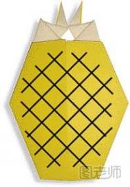 创意手工折纸教程 菠萝的折法