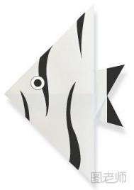 儿童折纸图解 可爱天使鱼的折法