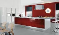 红色厨房装修设计效果图