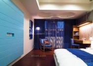 风水禁忌：蓝色卧室装修效果图-混搭卧室颜色设计