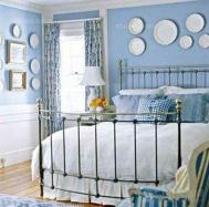 家居风水：家装背景墙打造蓝色卧室