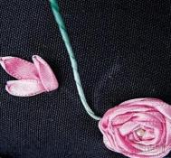 【图文】diy编织教程 丝带刺绣玫瑰