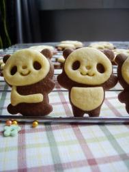 可爱熊猫饼干的做法图解