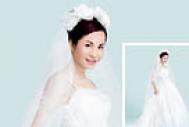 PS鼠绘漂亮的身着白色婚纱的新娘
