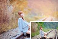 Photoshop打造清爽的韩系秋季外景人物图片