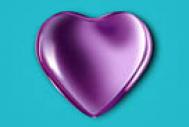 Photoshop制作光滑的紫色心形宝石