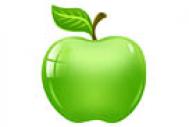 Photoshop制作一个简单的绿色水晶苹果图标