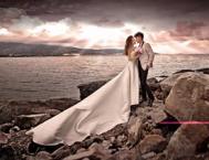 Lightroom调出海边婚纱照片暗色质感效果