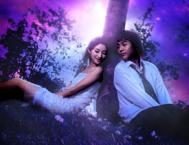 Photoshop调出树下情侣照梦幻紫色艺术效果