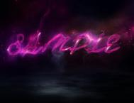 Photoshop制作紫色绚丽的星空艺术字教程