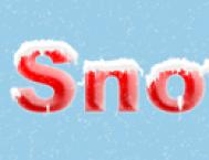 Photoshop绘制红色立体效果的积雪字