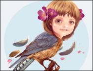 Photoshop合成教程：梦幻的小鸟女孩画像