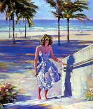 美国艺术家霍华德behren海滩风情油画欣赏