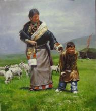 油画名作：藏区印象
