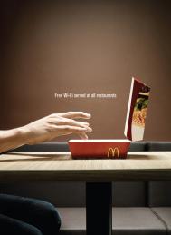 麦当劳提供免费的Wi-Fi服务的广告