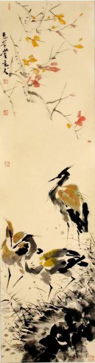 尹默花鸟画绘画艺术欣赏