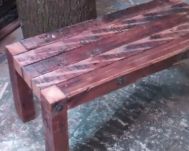 废物利用旧木块手工制作桌子【视频教程】