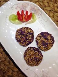 无油亚麻籽紫薯燕麦饼的家常做法