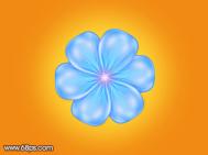 Photoshop设计通透的蓝色水晶小花朵教程