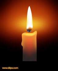 Photoshop设计蜡烛与火焰